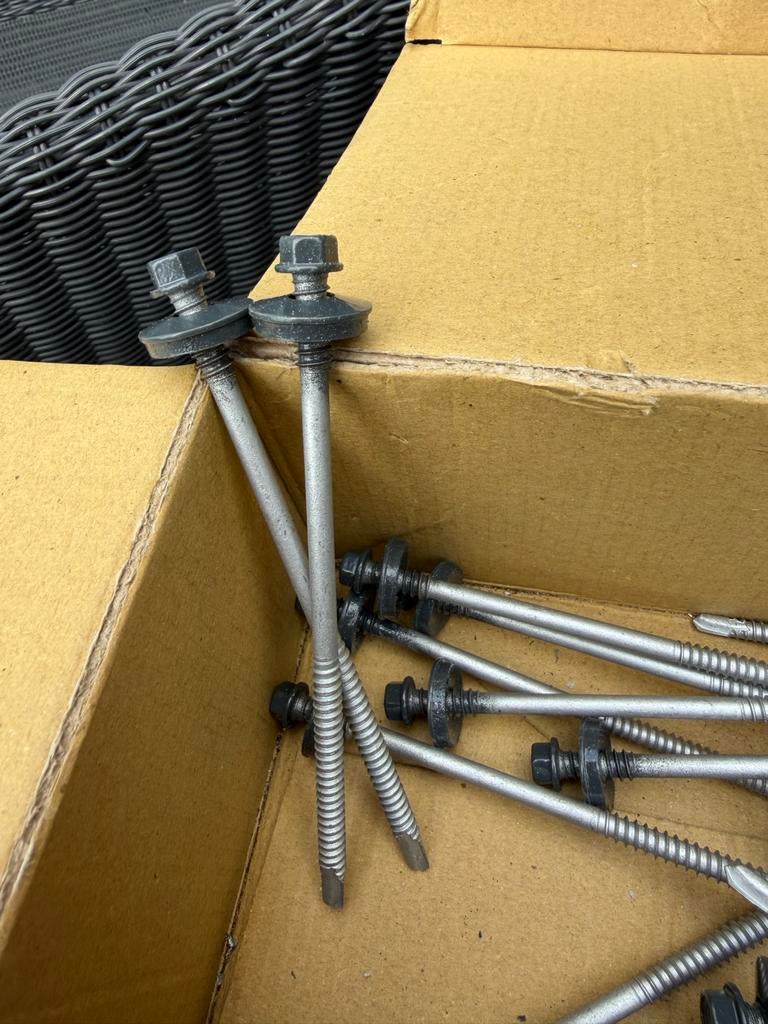 Boorkopschroeven 115 mm Antraciet Grijs RAL 7016 - 50 stuks, Ophalen of Verzenden, Nieuw, 100 tot 250 mm, Schroeven