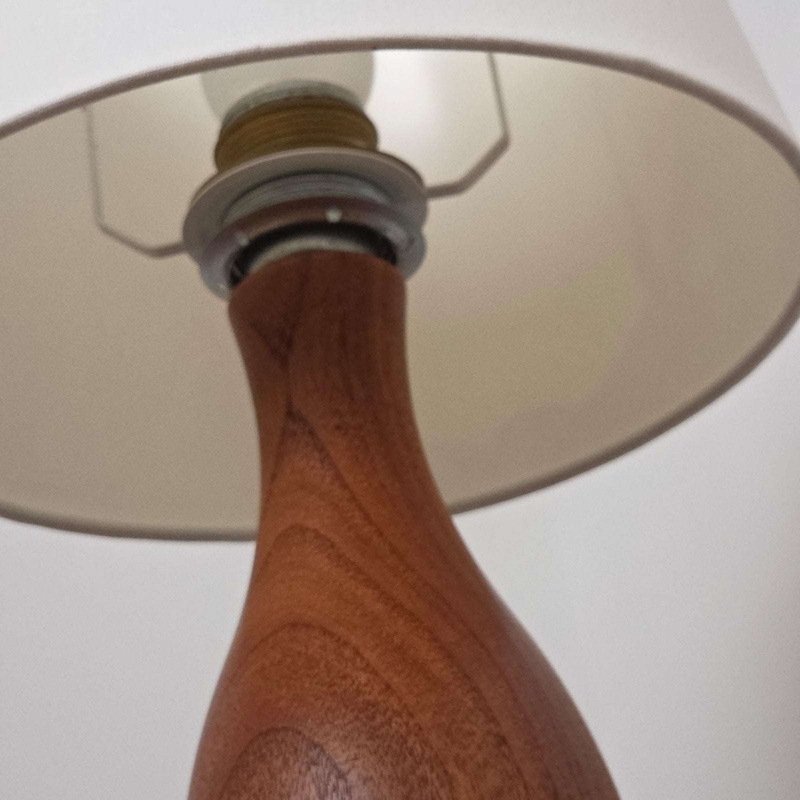 Vintage Scandinavische Teak Tafellamp - Jaren 60/70, Ophalen of Verzenden