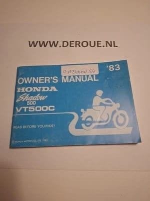 54 0WNERS MANUAL HONDA VT500C 1983 USED, Ophalen of Verzenden, Honda