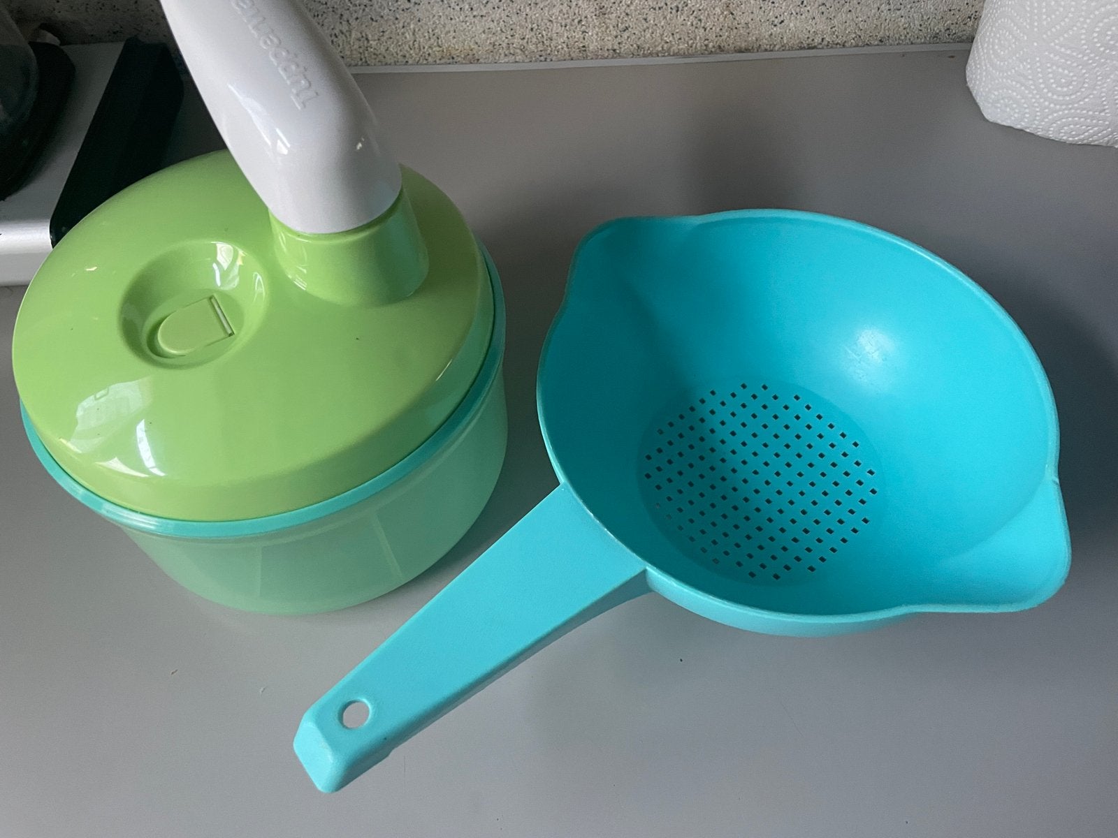 Tupperware Quick Chef en vergiet, Overige typen, Kunststof, Ophalen of Verzenden, Zo goed als nieuw
