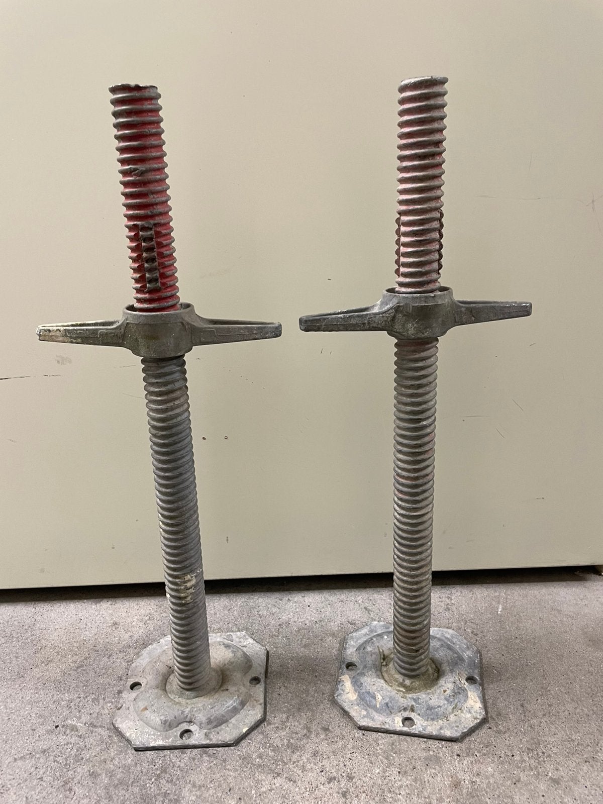 2x Layher Steiger spindels, Ophalen, Gebruikt, Rolsteiger of Kamersteiger, Minder dan 2 meter