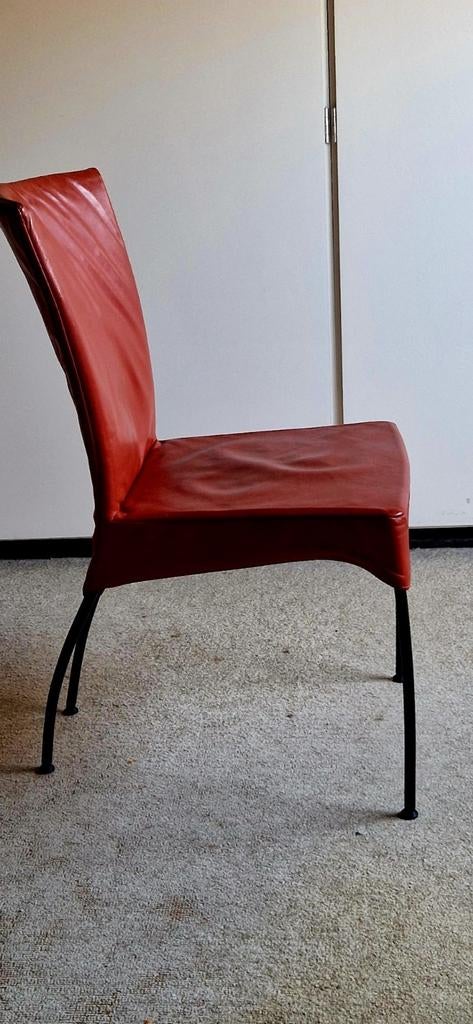Montis 4 eetkamerstoelen rood model Spica, Huis en Inrichting, Stoelen, Ophalen