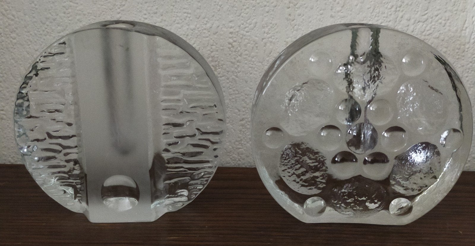 Solifleur vaasjes van Walther glas vintage jaren zeventig, Antiek en Kunst, Antiek | Glas en Kristal, Ophalen of Verzenden