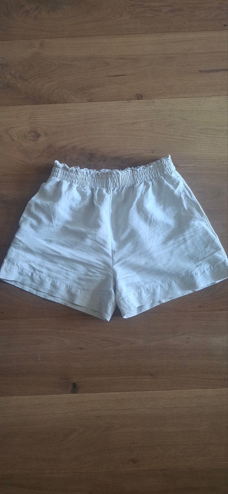H&M Linnen Shorts - Maat XS, H&M, Kort, Beige, Ophalen of Verzenden