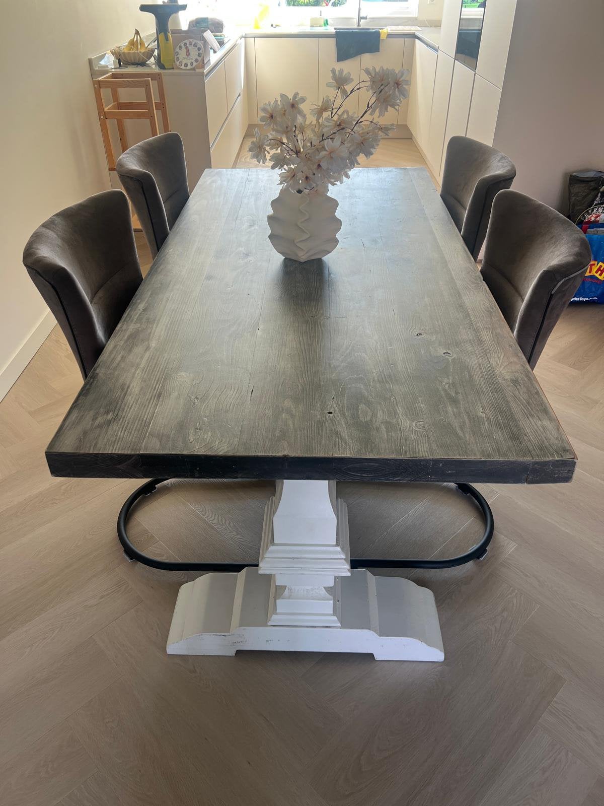 Moet Weg Kloostertafel 180 x 90 x 76 grenen blad, Ophalen, 50 tot 100 cm, Zo goed als nieuw, 150 tot 200 cm