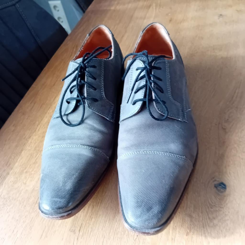 Grijze veterschoenen van Van Lier 43, Overige kleuren, Van Lier, Ophalen of Verzenden, Gedragen