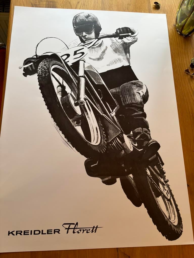 KREIDLER FLORETT VAN VEEN RMC  MUSTANG CROSS CROSSER POSTER, Ophalen of Verzenden, Zo goed als nieuw, Overige typen