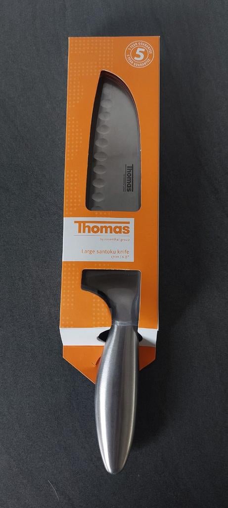 Large santoku mes, Huis en Inrichting, Keuken | Bestek, Ophalen of Verzenden, Nieuw, Rvs of Chroom, Los bestek