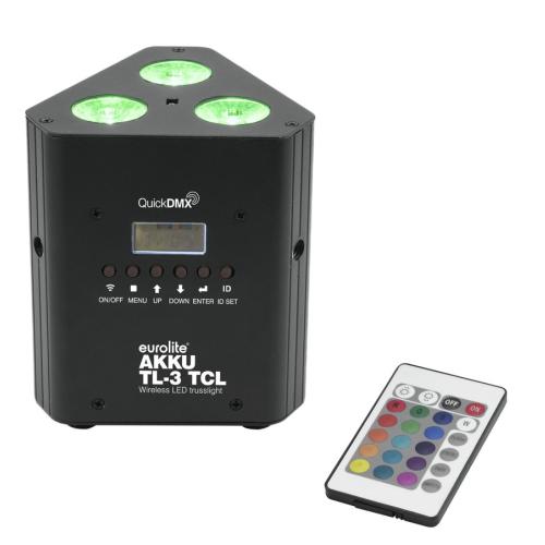 EUROLITE AKKU TL-3 TCL Trusslight QuickDMX Zwart, Geluidgestuurd, ., Nieuw, Ophalen of Verzenden