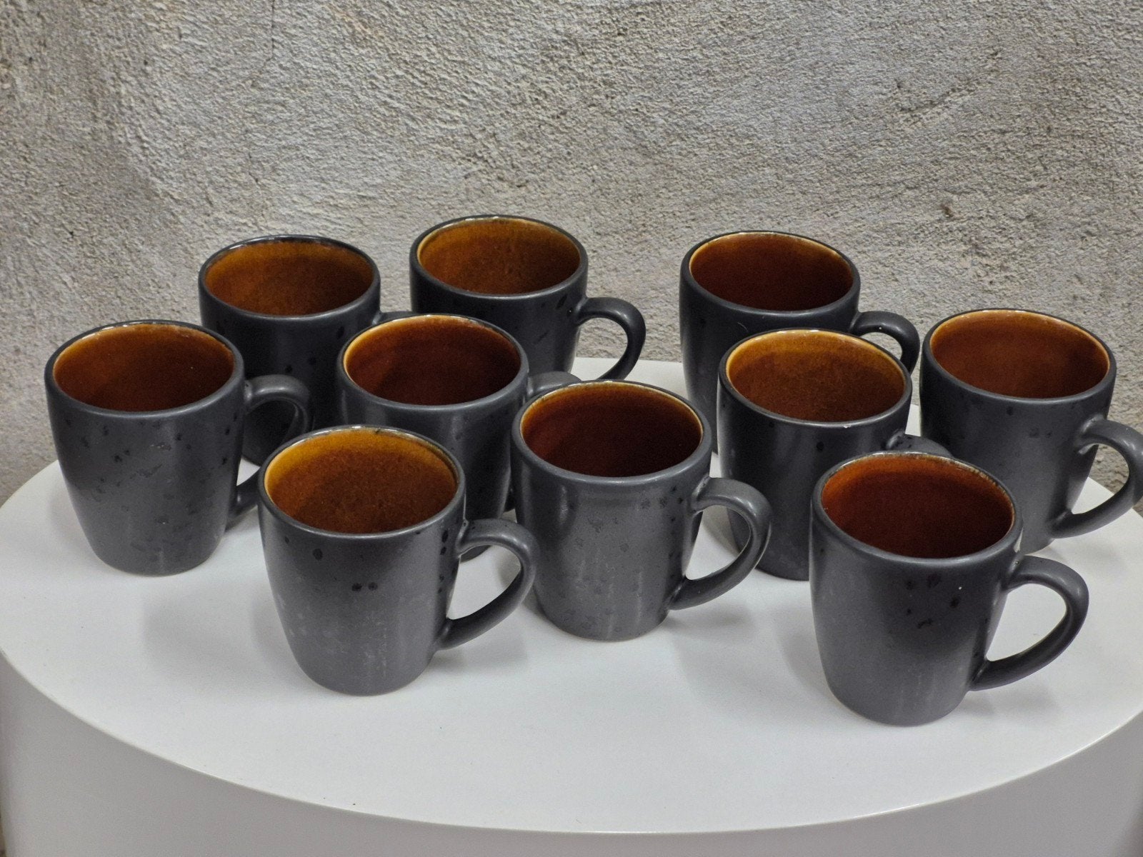10x Bitz Gastro Koffiemokken (19 cl) Black Amber Steengoed, Huis en Inrichting, Keuken | Servies, Ophalen of Verzenden, Zo goed als nieuw