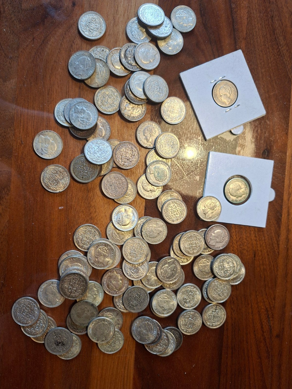 100 kwartjes wilhelmine 25 cent 1926 tot 1944, Ophalen of Verzenden, Nederland, Munten