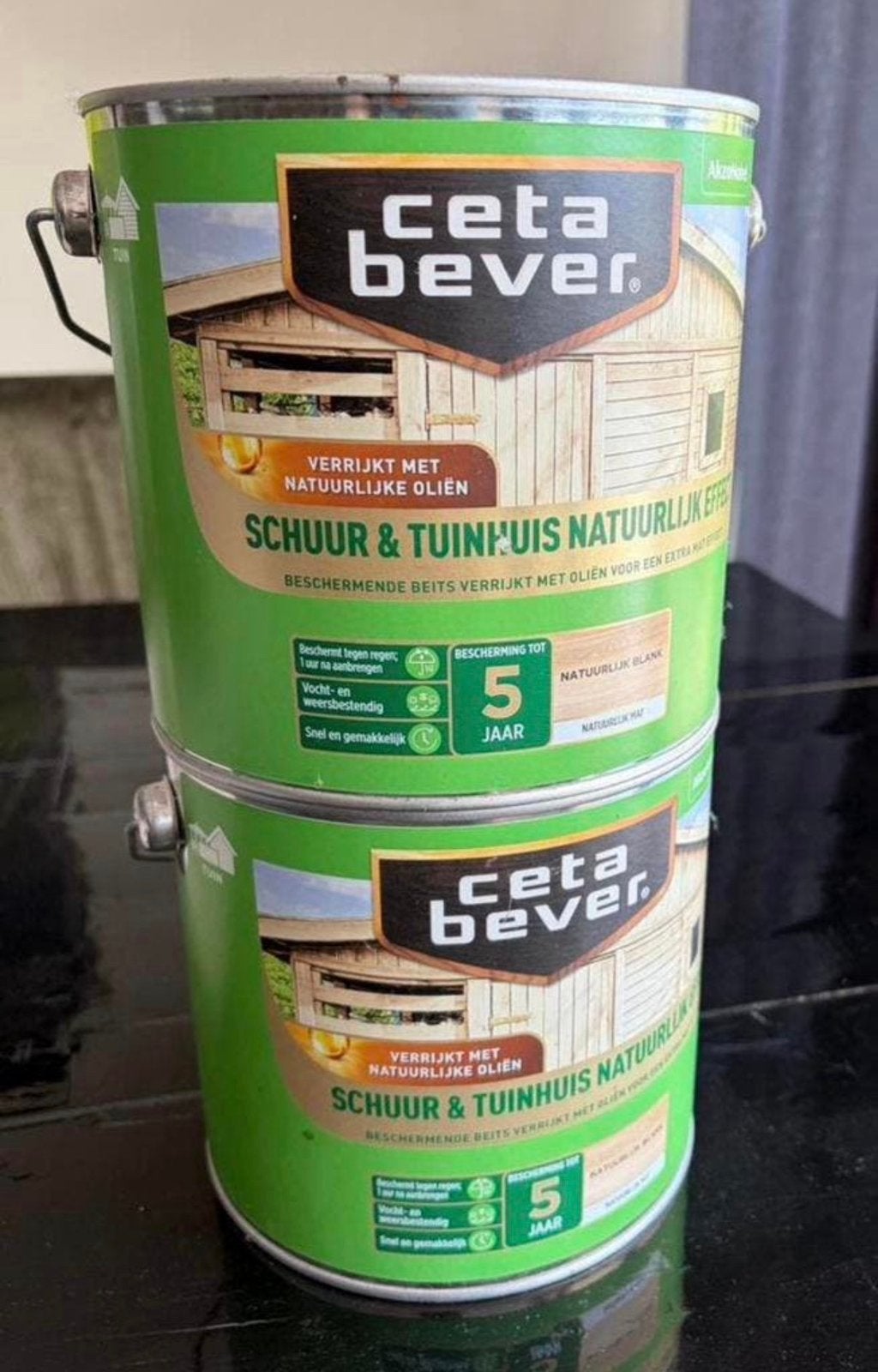 CetaBever Buitenbeits 2x 2,5 liter nieuw, Ophalen, Overige kleuren, Nieuw, Beits