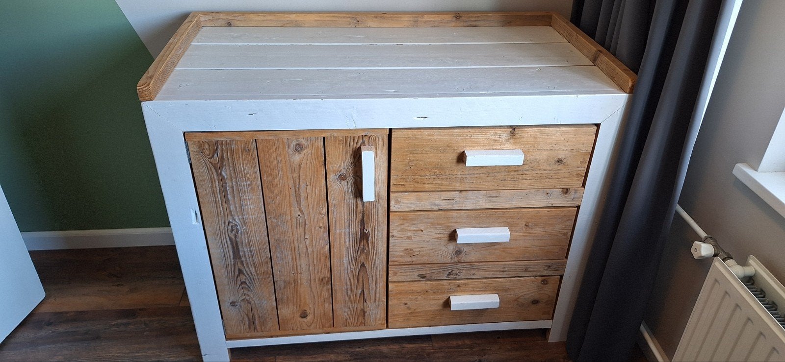 Commode en ledikant van steigerhout, Ophalen of Verzenden, Gebruikt, Commode