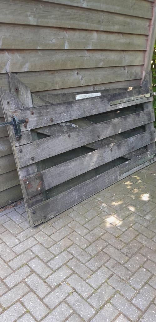 Hardhouten hek, Tuin en Terras, Ophalen of Verzenden, Hout, Minder dan 3 meter, 1 tot 2 meter
