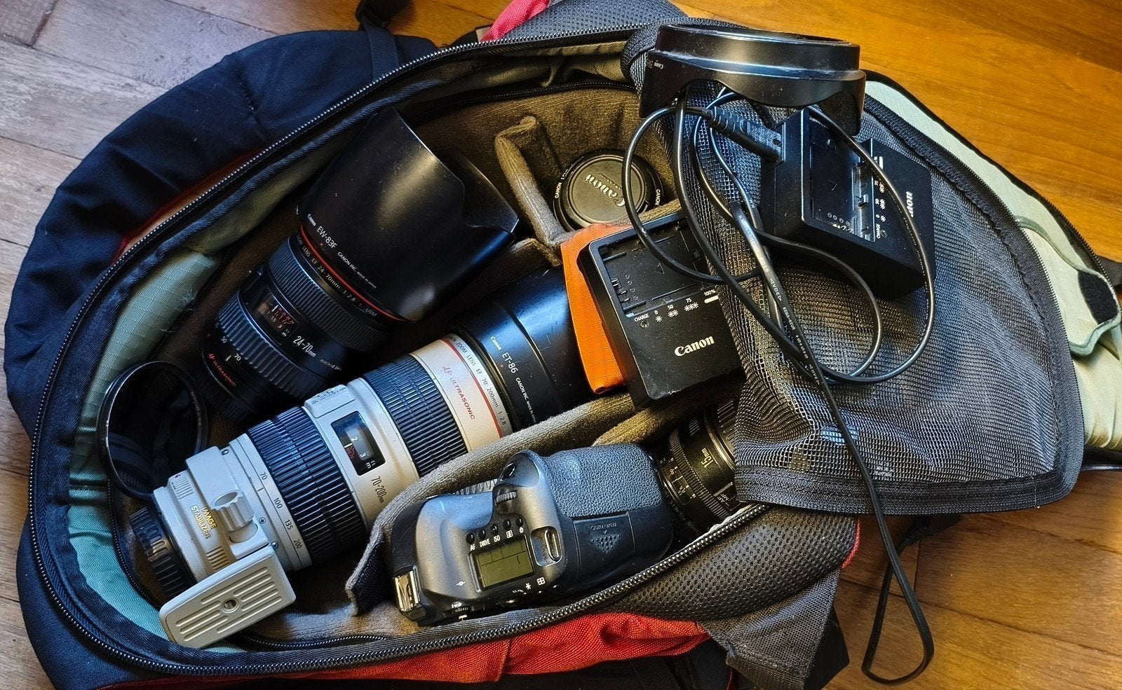 Professionele Canon 6d en lenscollectie, Zonnekap, Gebruikt, Canon, Telelens