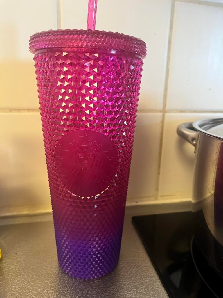 Starbucks Studded Tumbler Roze/Paars, Ophalen of Verzenden, Zo goed als nieuw