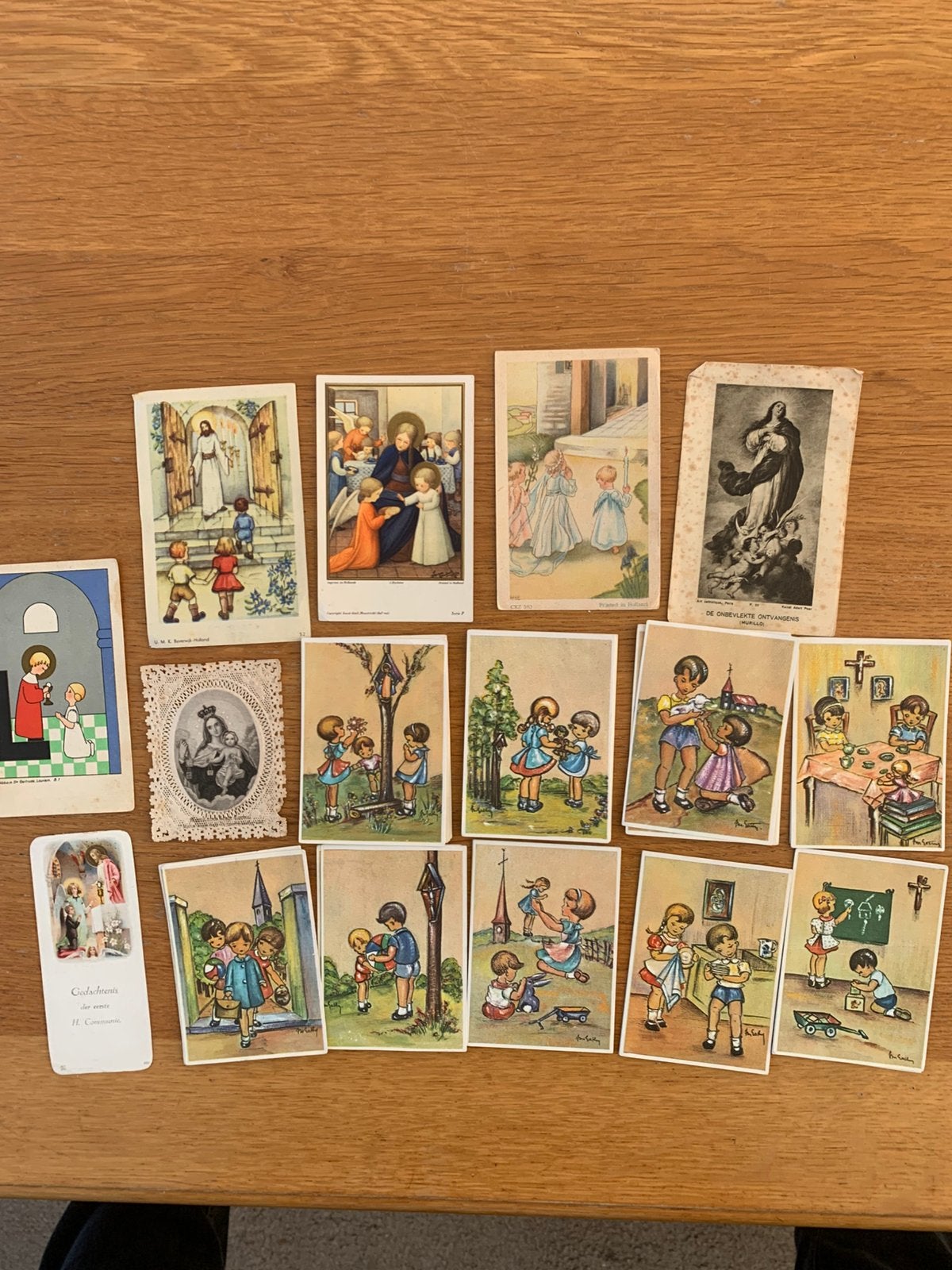 Oude “ religieuze” plaatjes oa uit 1929., Ophalen of Verzenden, Zo goed als nieuw, Kaart of Prent