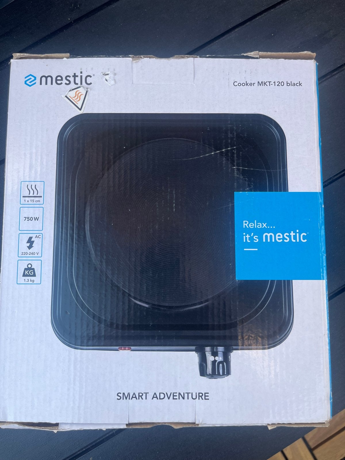 Mestic Cooker MKT-120 Zwart - Compacte Kookplaat, Witgoed en Apparatuur, Fornuizen, Ophalen, Nieuw, 3 kookzones of minder, Vrijstaand