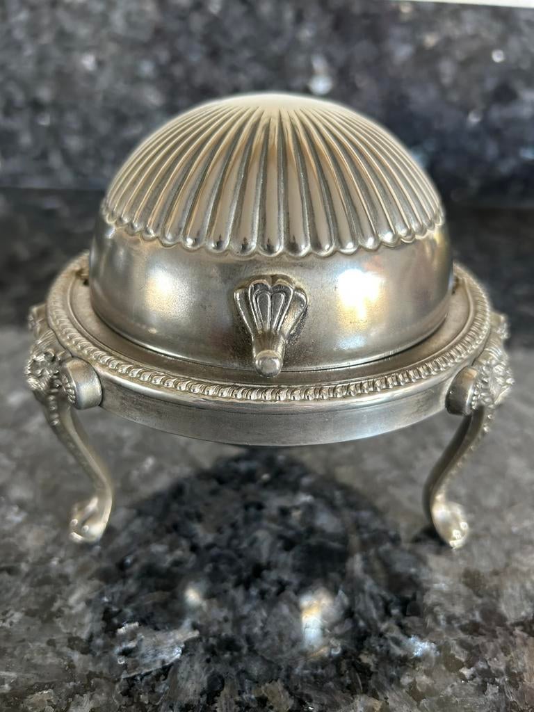Antieke boter- caviaarschaal F.B. Rogers 1883, Antiek en Kunst, Curiosa en Brocante, Ophalen of Verzenden