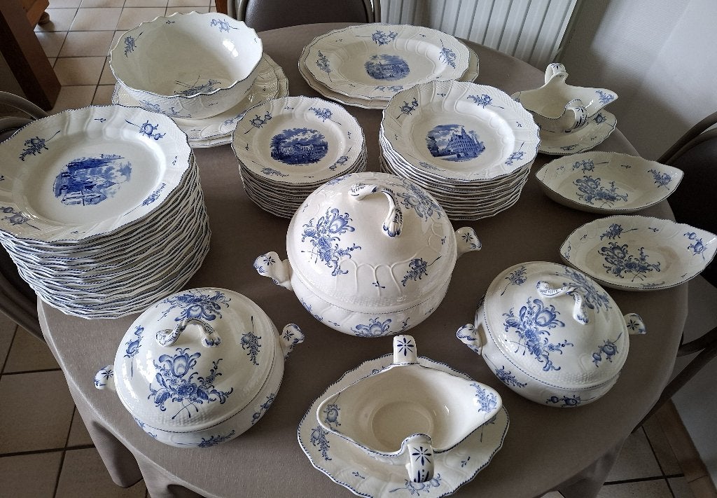 12-delig servies Boch Frères "Grand Bouquet" (1953), Ophalen