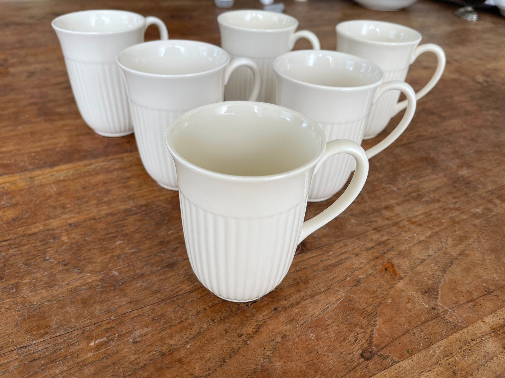Wedgwood edme 6 grote mokken/bekers 10cm 300ml, Huis en Inrichting, Keuken | Servies, Ophalen of Verzenden, Zo goed als nieuw