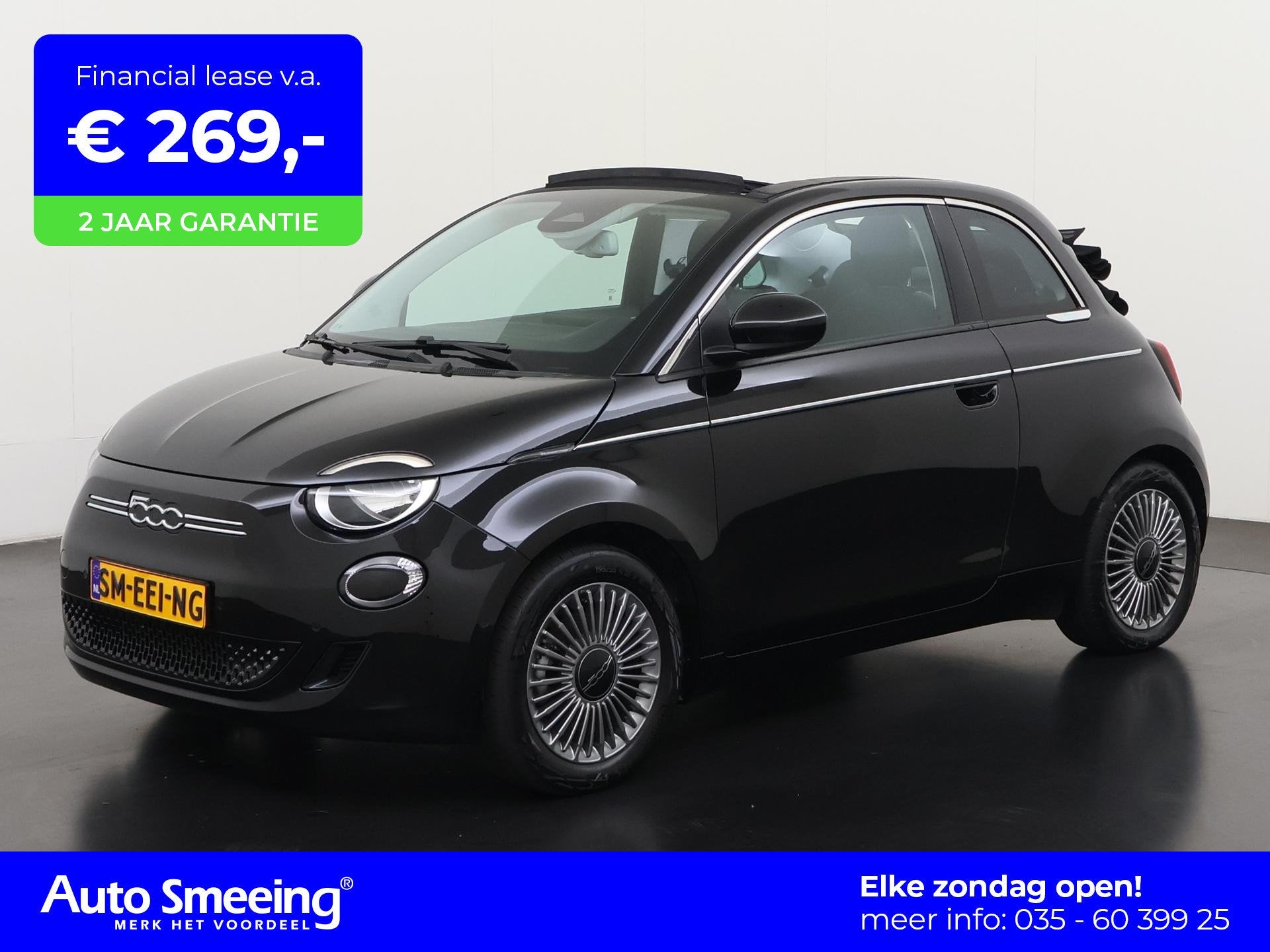 Fiat 500e C Icon 42 kWh | SOH 96% | Camera | Apple Carplay |, Auto's, Stof, Gebruikt, 118 pk, 4 stoelen