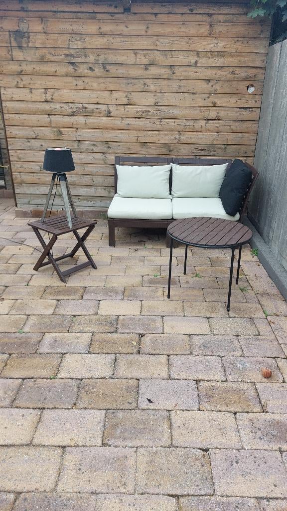 IKEA NÄMMARÖ Loungeset + Salontafel & Bijzettafel compleet, Zo goed als nieuw, Loungeset, Ophalen, 2 zitplaatsen