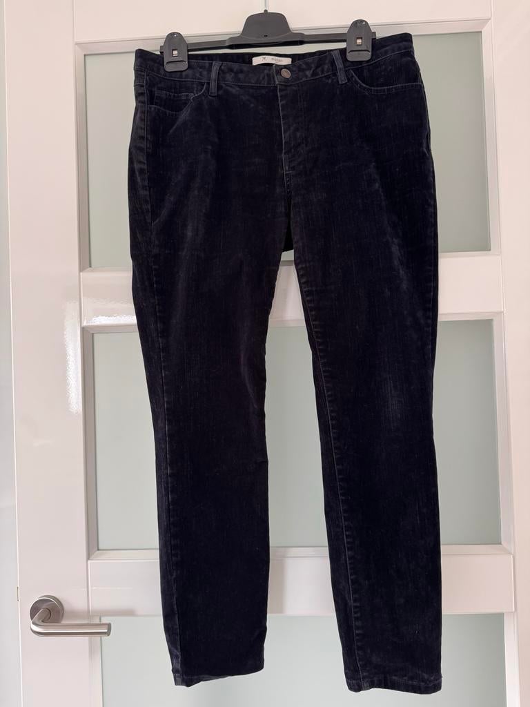 Monari jeans donkerblauw velvet, stevige stof, maat 44, Ophalen of Verzenden, Gedragen, Maat 42/44 (L), Blauw