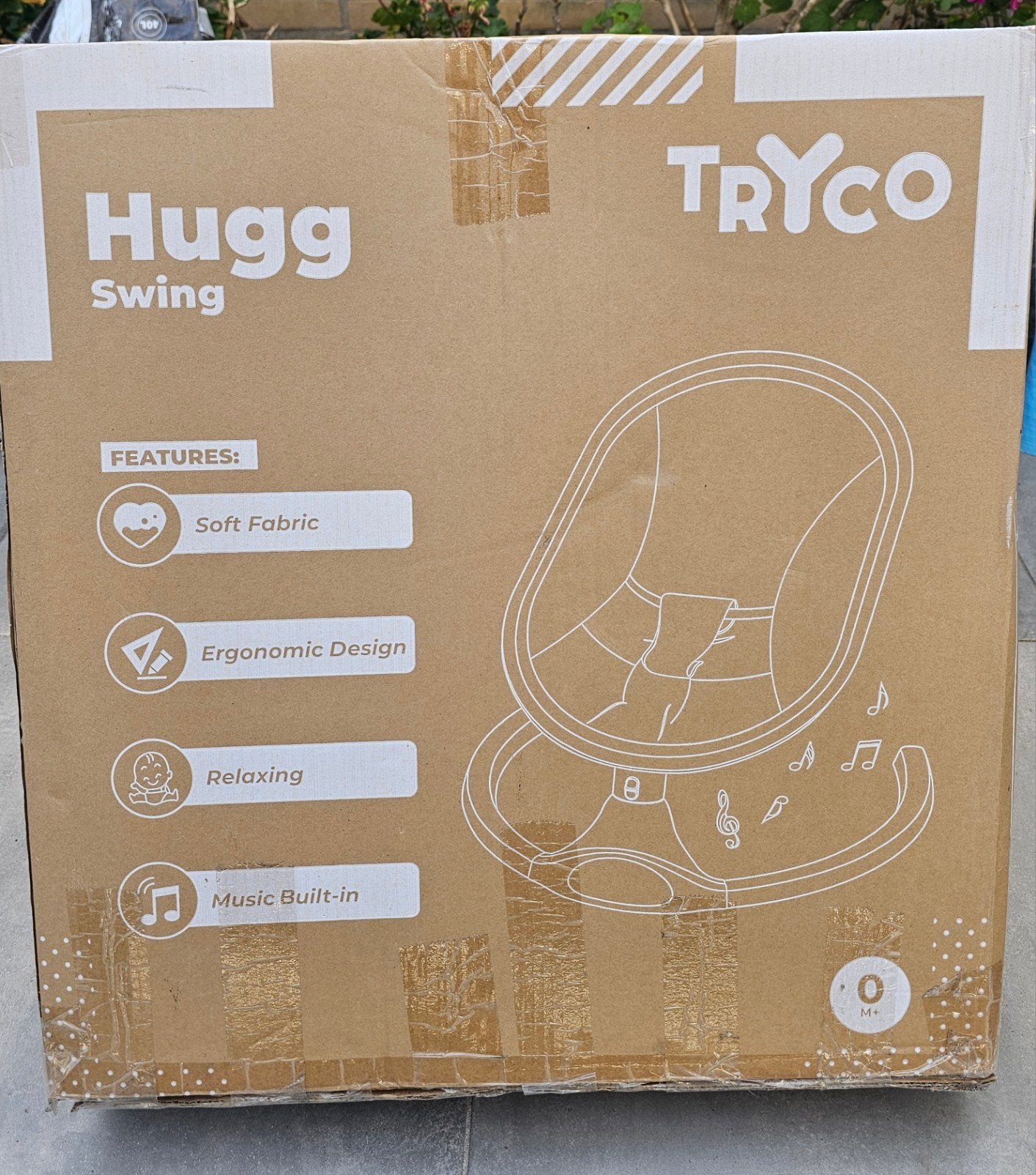 Tryco Hugg Swing Wipstoel met Muziek en Ergonomisch Design, Ophalen, Zo goed als nieuw