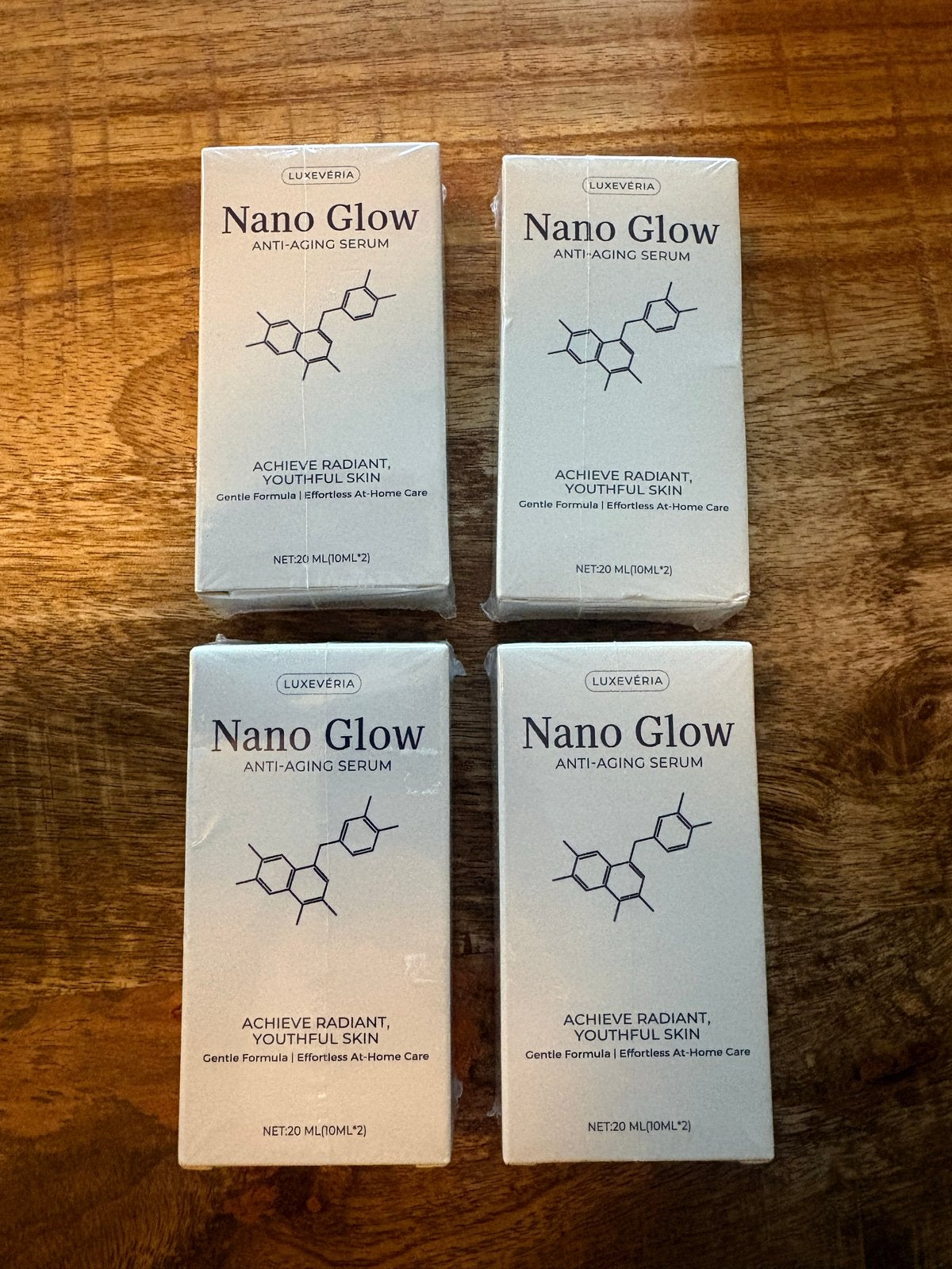 Nano Glow Anti-Aging Serum - 4 stuks, Ophalen of Verzenden, Nieuw, Gehele gezicht, Verzorging