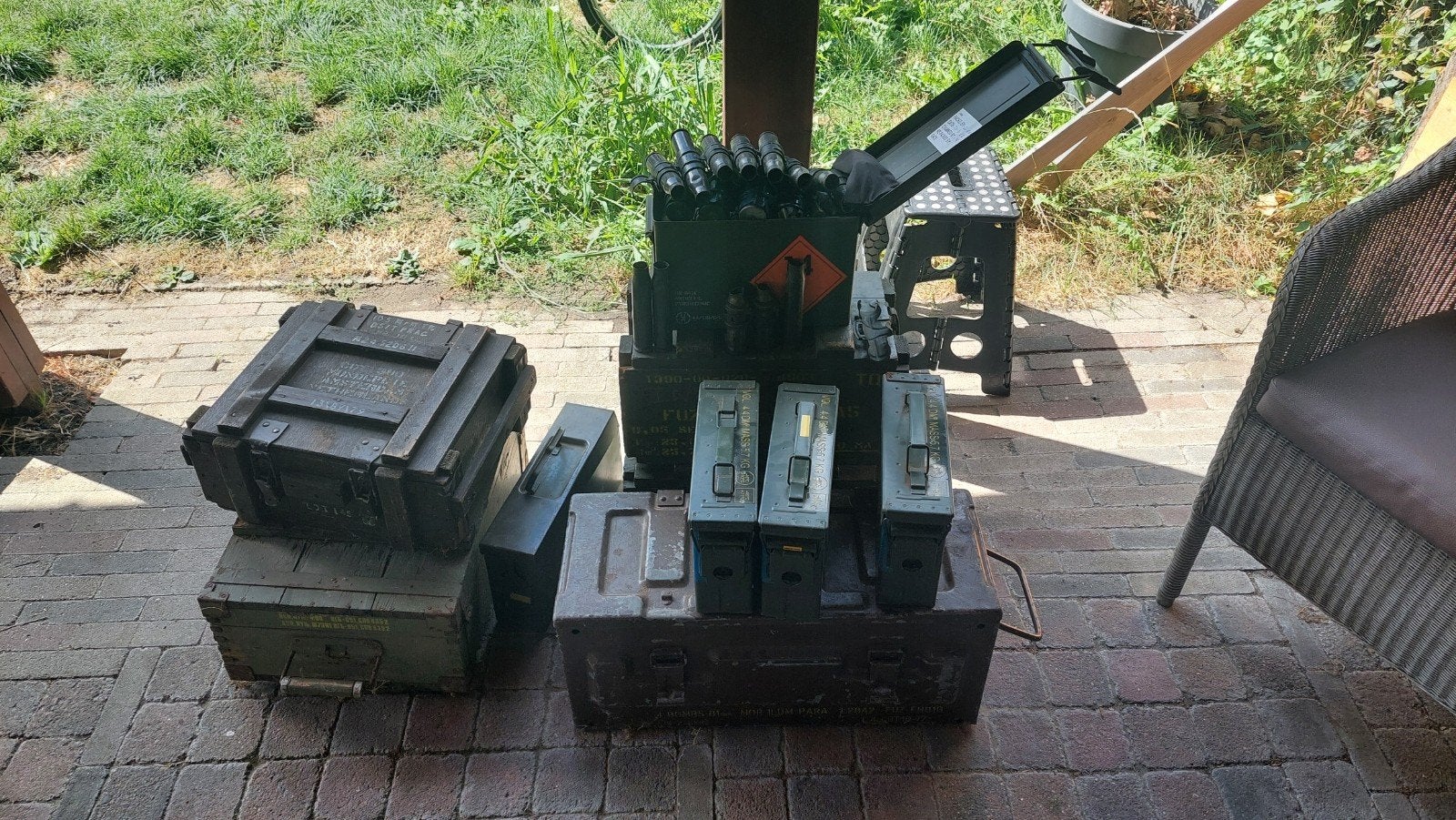 Munitiekisten en hulzen - Militaria collectie, Verzamelen, Militaria | Algemeen, Ophalen, Overige soorten, Overige gebieden, Hulzen of Bodemvondsten