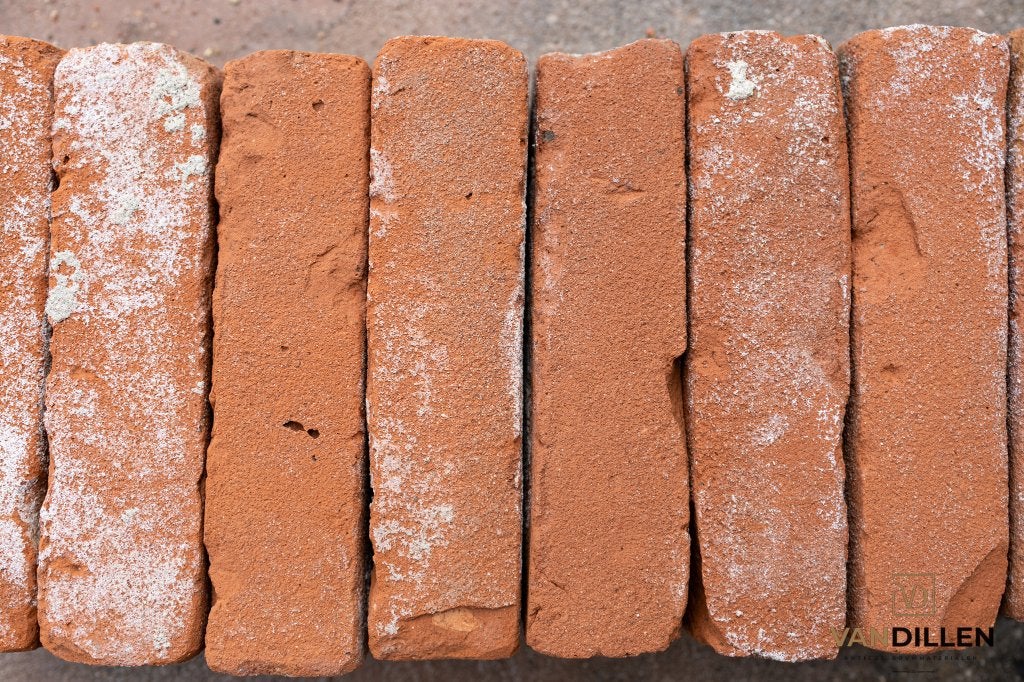 Oude oranje vormbak metselstenen gebikt 22 x 5.5 300M2, Ophalen of Verzenden, Zo goed als nieuw, Bakstenen
