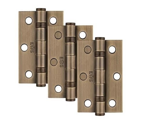 Set van 3 bronzen scharnieren - Nieuw in doos, Ophalen of Verzenden, Nieuw, Koper of Messing, Scharnier