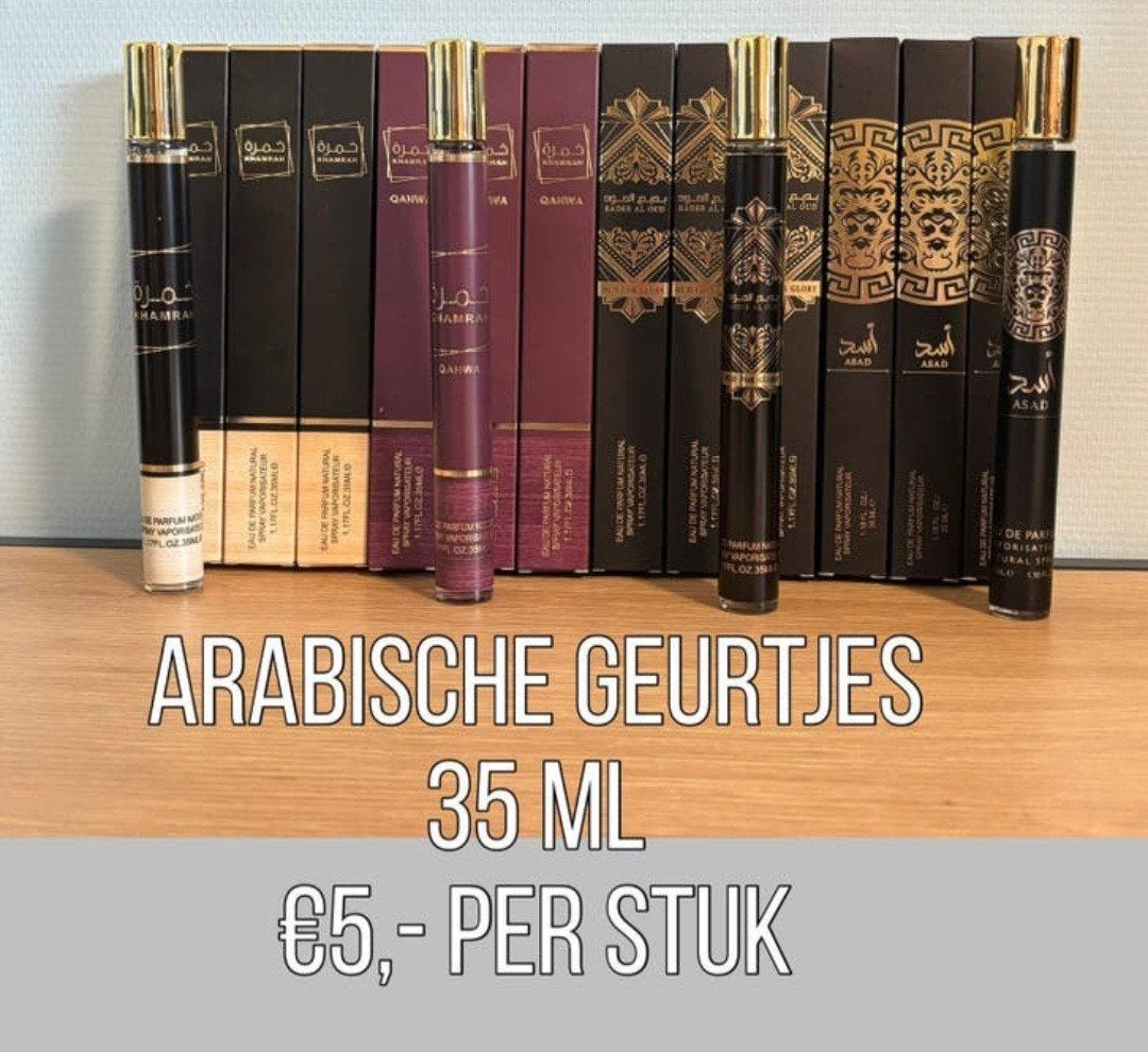 Arabische geurtjes 35ml - 2 voor 7 euro!, Ophalen of Verzenden