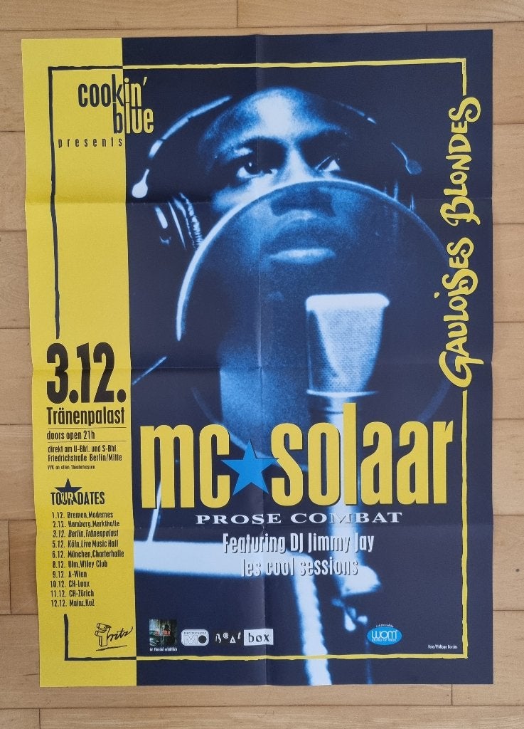 MC Solaar - Prose Combat - Poster, Rechthoekig Staand, Ophalen of Verzenden, Zo goed als nieuw, A1 t/m A3