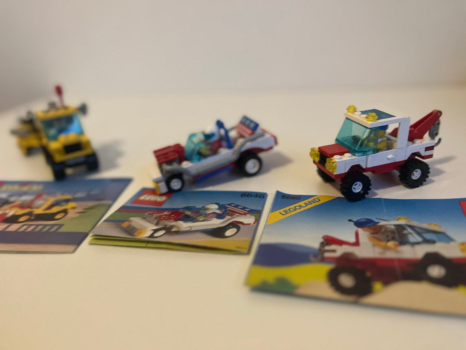 Lego System voertuigen met instructies (6667, 6646, 6660), Gebruikt, Overige thema's, Lego, Ophalen of Verzenden
