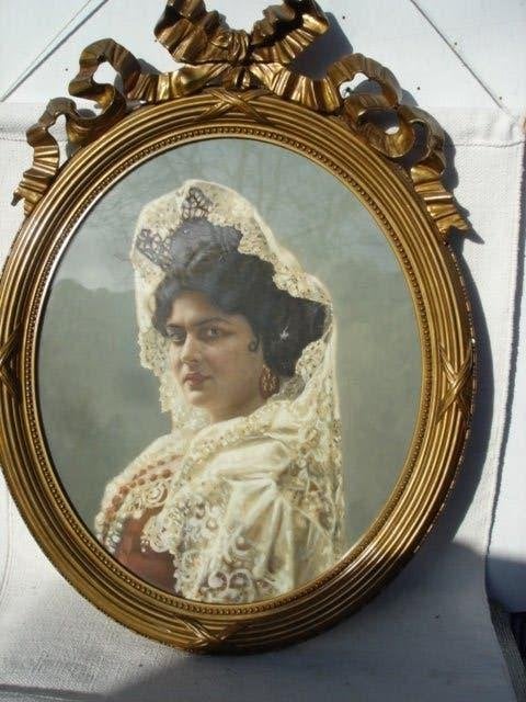 Antieke GROTE portretfoto Maurice Stern / Brussel 1914, Ophalen