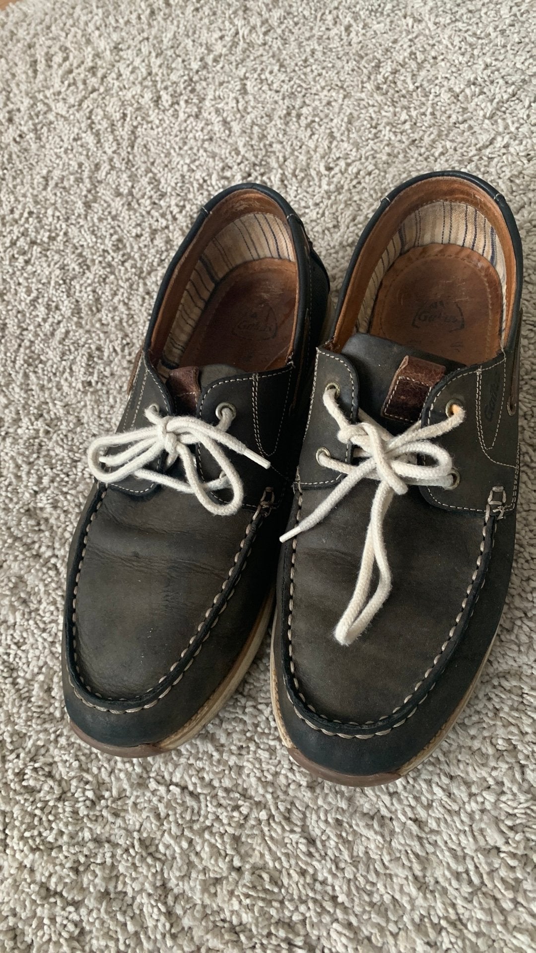 Leren bootschoenen. Maat 43, Blauw, Overige typen, Ophalen of Verzenden, Gedragen