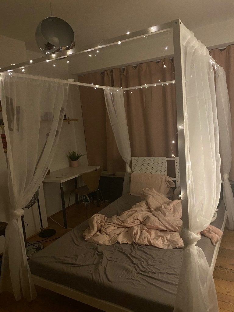 Bed, Ophalen, Wit, Tweepersoons, 140 cm