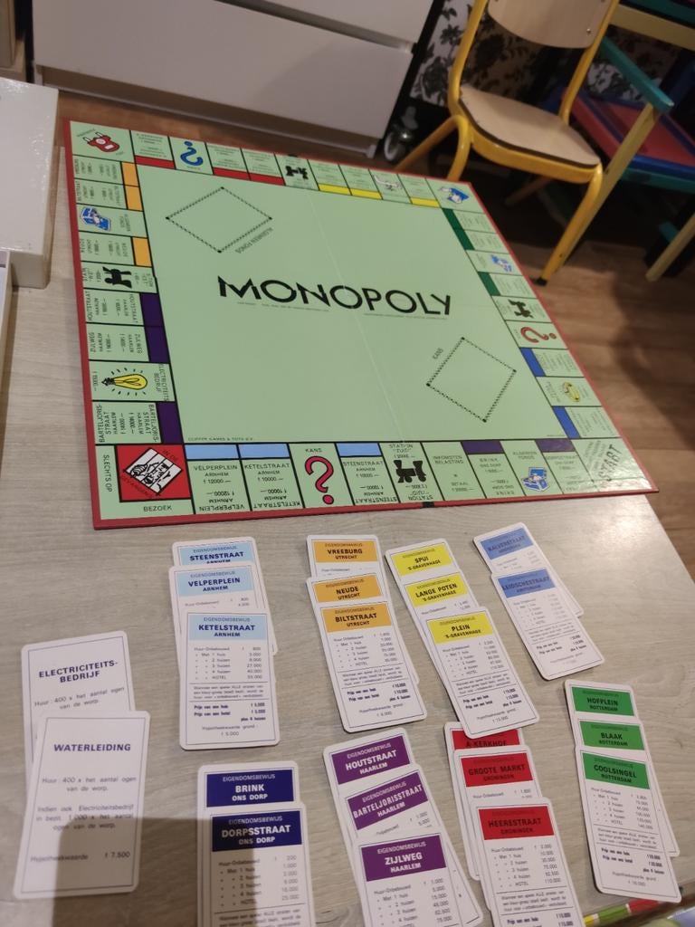 Vintage Monopoly Bordspel - Clipper Games & Toys B.V., Info@clippergames.nl, Gebruikt, Vijf spelers of meer, Onbekend, Nederland