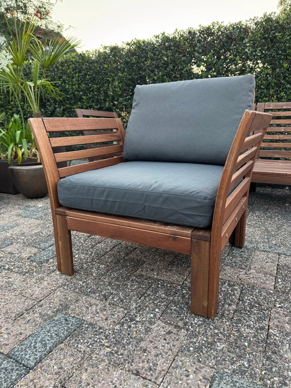 Ikea Applaro loungestoel met zit- en nieuw rugkussen, Ophalen, Gebruikt