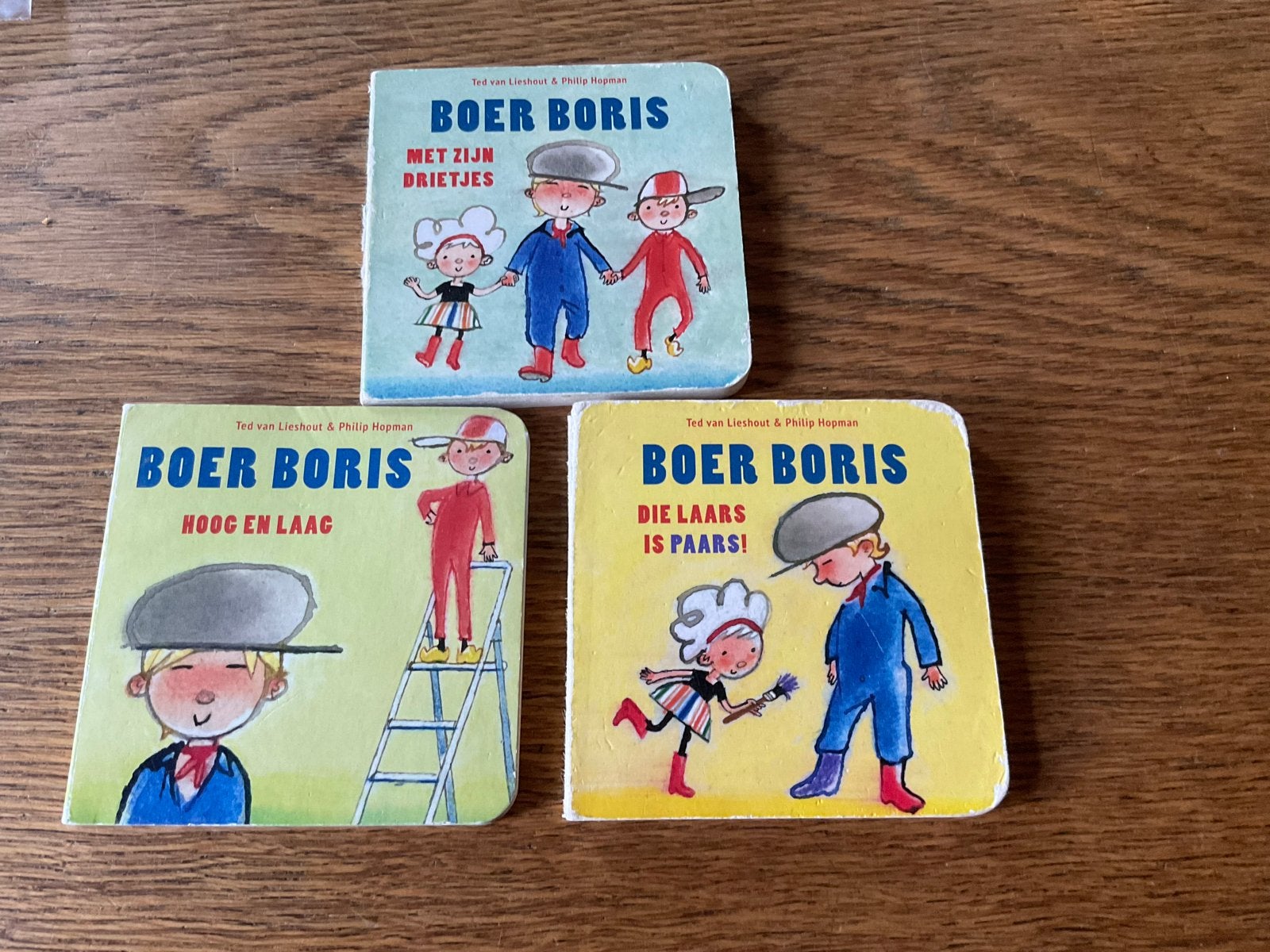3 Boer Boris kartonnen boekjes - Ted van Lieshout & Philip H, Boeken, Ophalen of Verzenden, Gelezen, 1 tot 2 jaar