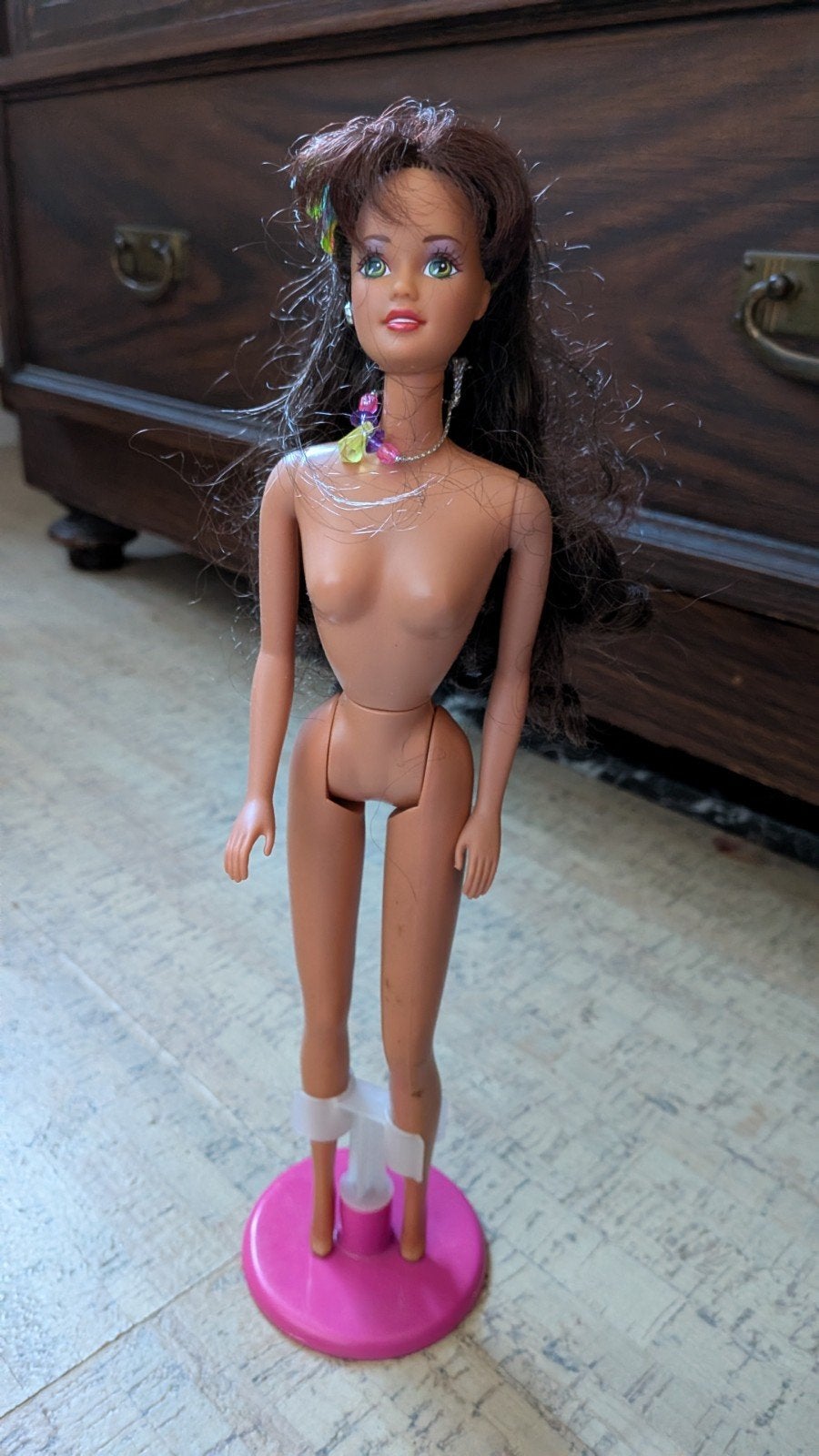 Glitter Beach Teresa Barbie 1992 Mattel #4921et accessoires, Ophalen of Verzenden, Gebruikt, Barbie