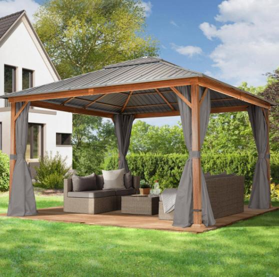 Toolport Tuinpaviljoen Forest Superior crème, 3x3m, Ophalen, Gebruikt, Tuinpaviljoen