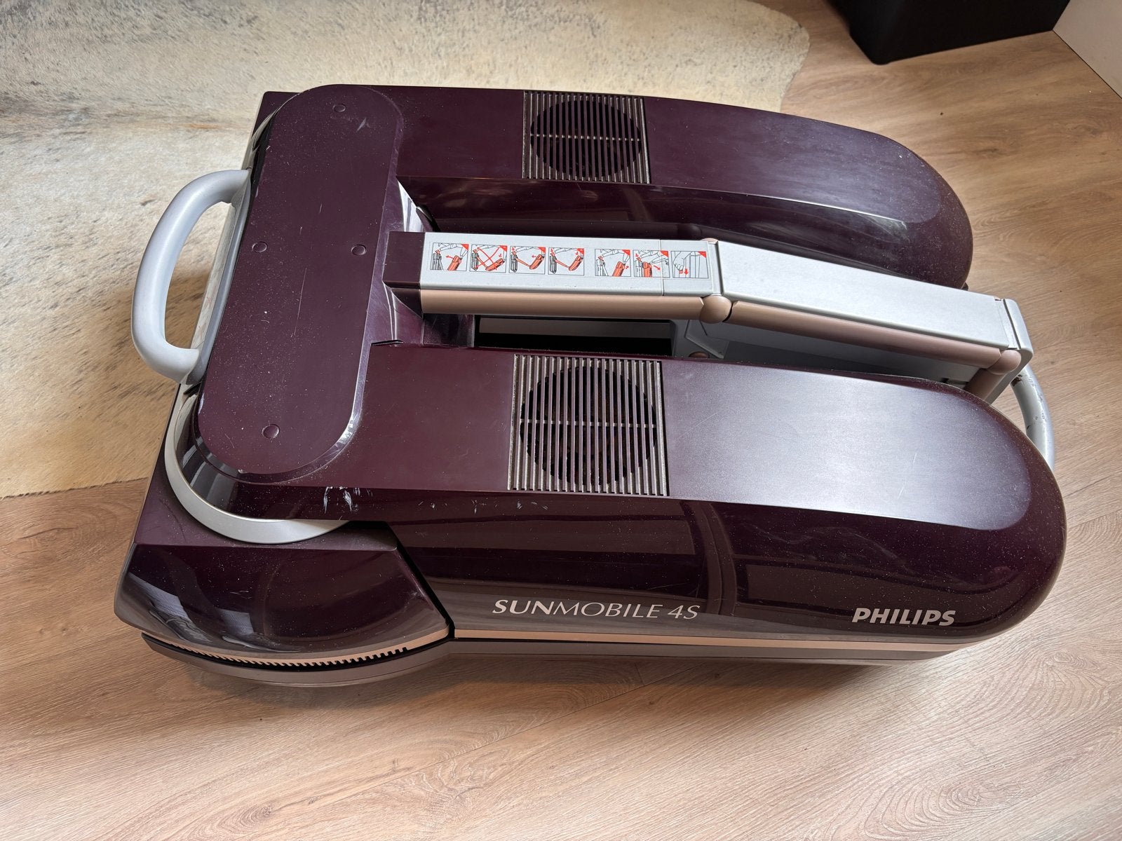 Philips Sunmobile 4S Zonnebank, Witgoed en Apparatuur, Zonnebanken en Gezichtsbruiners, Ophalen of Verzenden, Gebruikt, Zonnebank dubbelzijdig