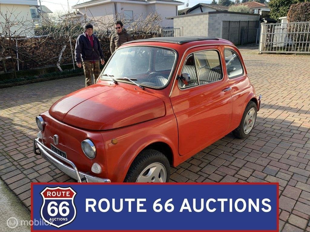 Fiat 500F | 1971 | Route 66 Auctions, Overige carrosserieën, Zwart, Bedrijf, Handgeschakeld