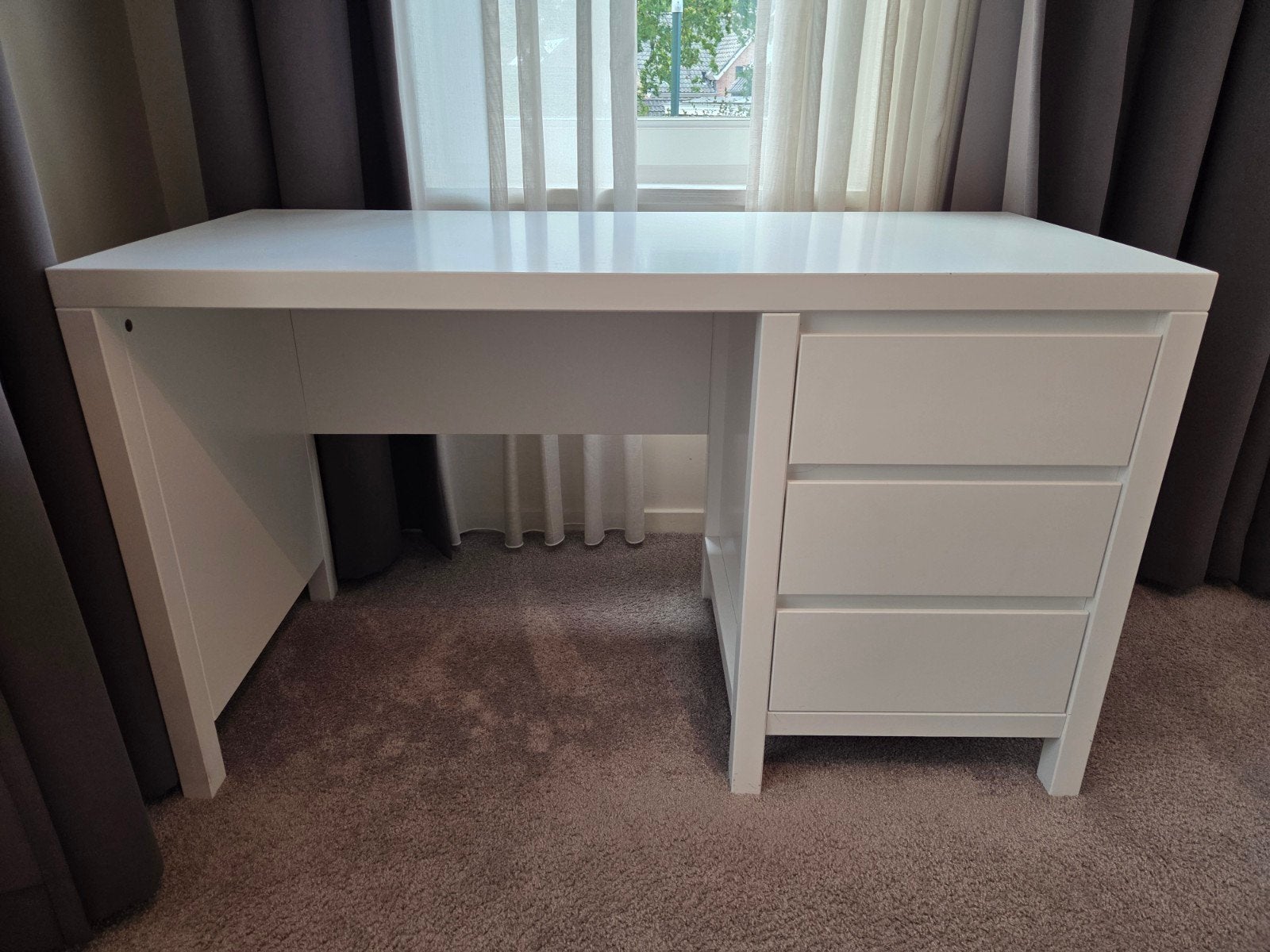 Bopita Corsica Bureau Wit met Lades, Ophalen, Met lades, Gebruikt, Hout