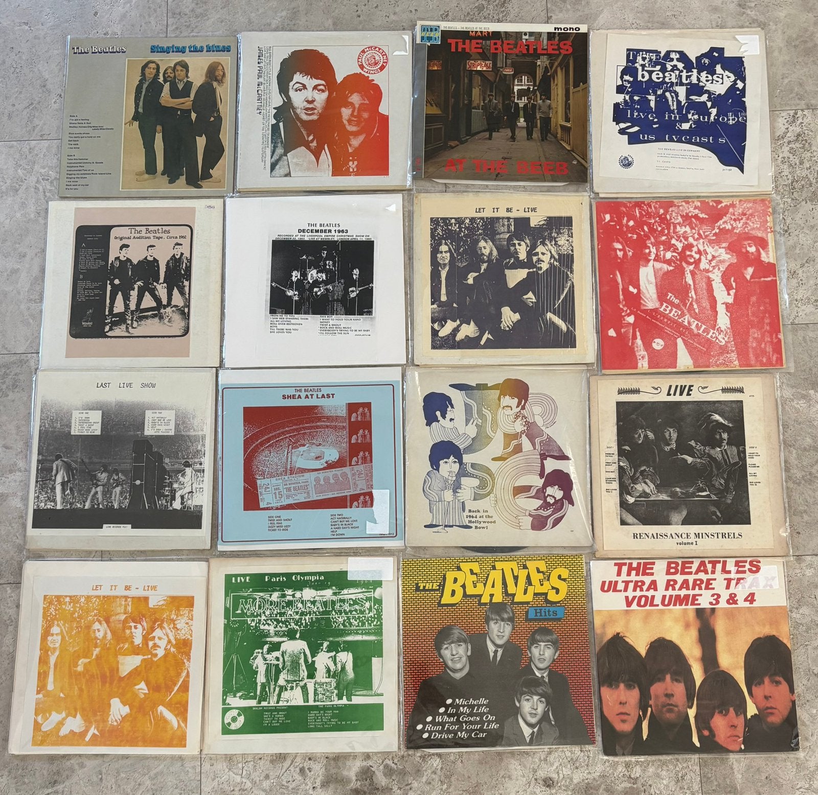The Beatles – Set van 16 Bootleg LP’s – Mooie verzameling, Ophalen of Verzenden, LP