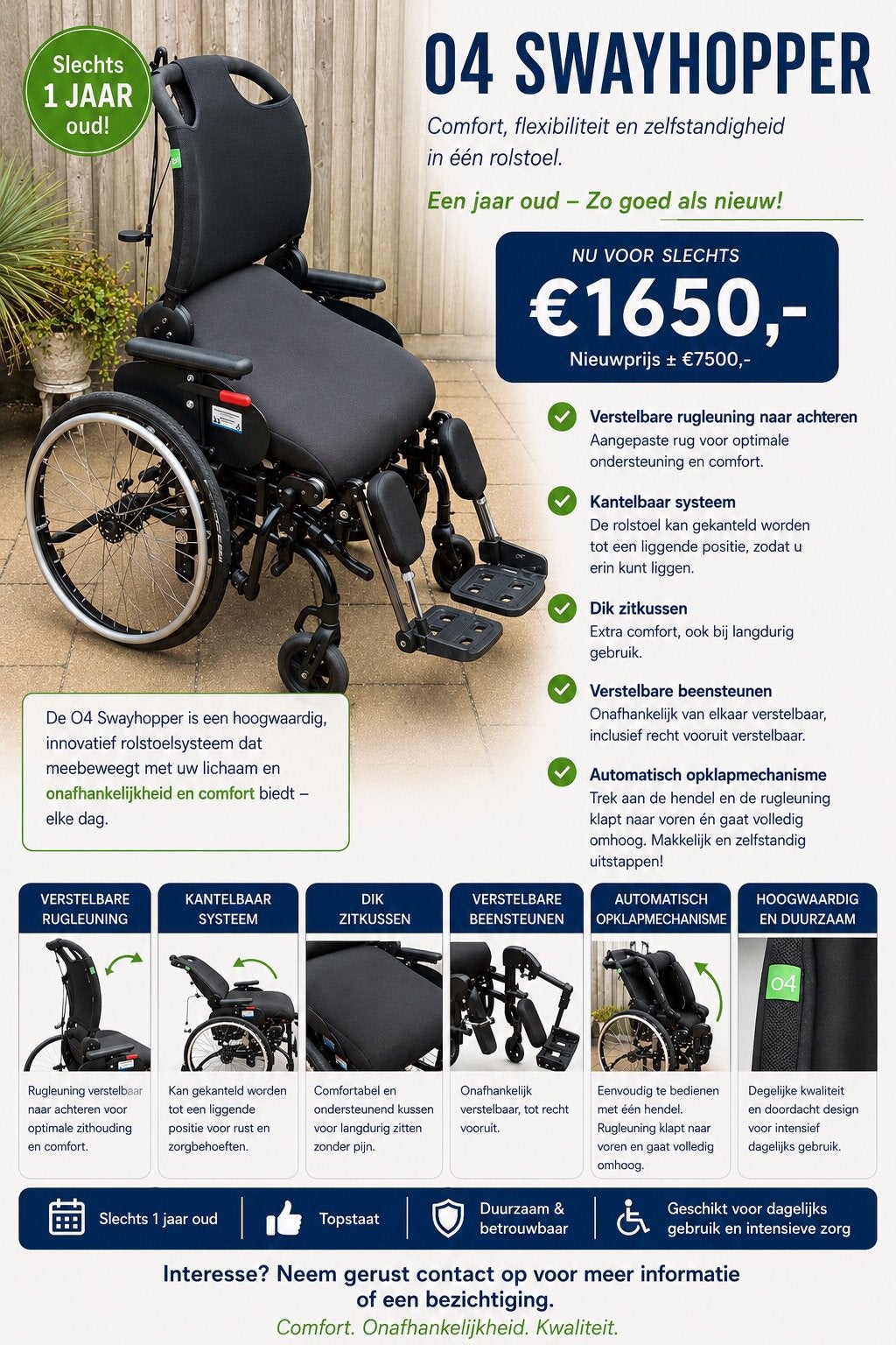 Zeer luxe Rolstoel nieuwprijs €7500 ! Nu jaar oud €1650,00., Diversen, Rolstoelen, Meer info ☎️0️⃣6️⃣➖2️⃣0️⃣9️⃣0️⃣1️⃣0️⃣4️⃣0️⃣