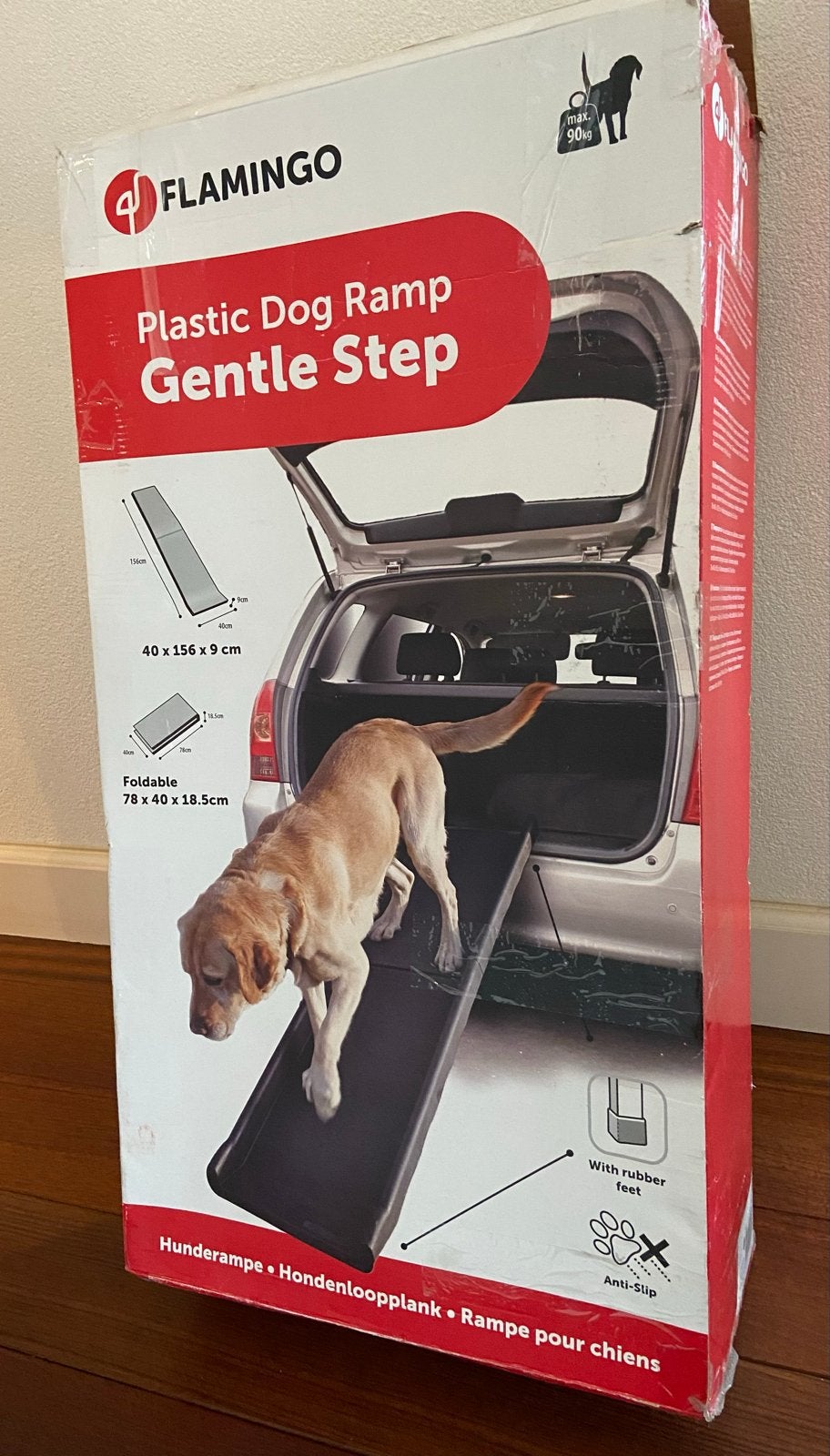 Hondenloopplank voor auto – stevig en inklapbaar, Dieren en Toebehoren, Honden-accessoires, Flamingo, Ophalen, Nieuw, Hondenloopplank